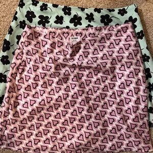 Two cotton on fit and flare silky skirts